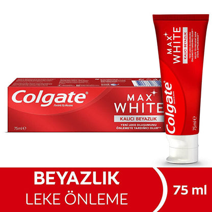 Pasta de dientes Colgate Max White Blanqueadora 75ml - Blancura permanente | Aliento fresco