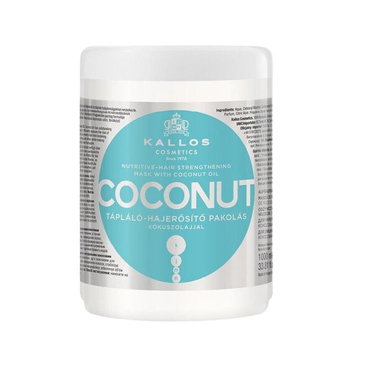 Masque capillaire à la noix de coco Kallos Cosmetics - Soin nourrissant et fortifiant, grand format 1000 ml