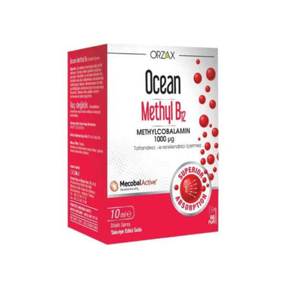 Ocean Methyl B12 Spray 10ml - Suplemento de vitamina B12, spray sublingual de B12 para adultos y niños
