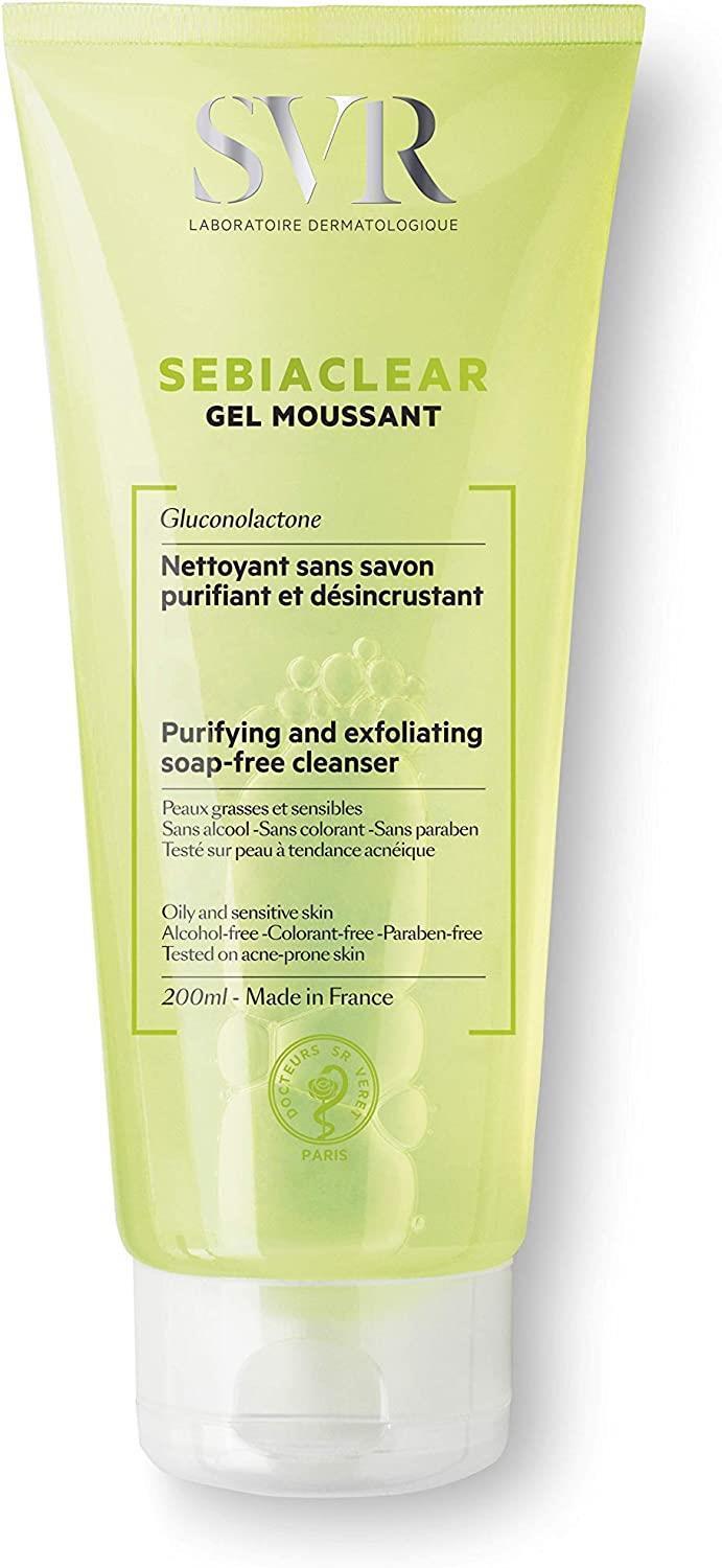 SVR Sebiaclear Gel Moussant 200ml, 6.76 Fl Oz