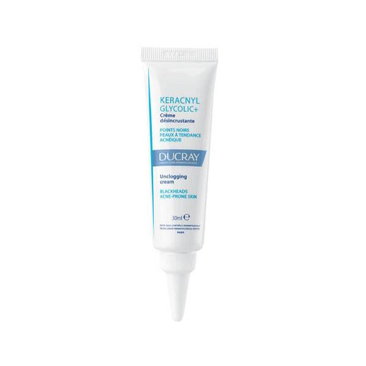 Crème soin anti-imperfections Ducray Keracnyl Glycolic+ - Soin anti-acné, réduction des points noirs, soin à l'acide glycolique