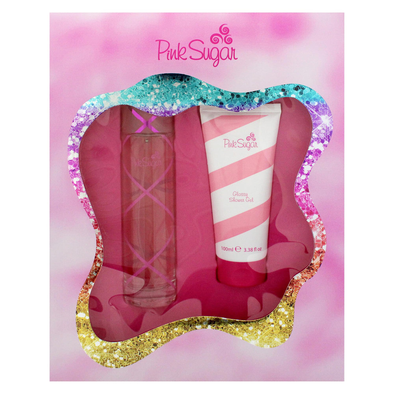 PINK SUGAR 2 PCS SET FOR WOMEN: 3.4 EAU DE TOILETTE SPRAY + 3.4 SHOWER GEL WOMEN Fragrant Nest