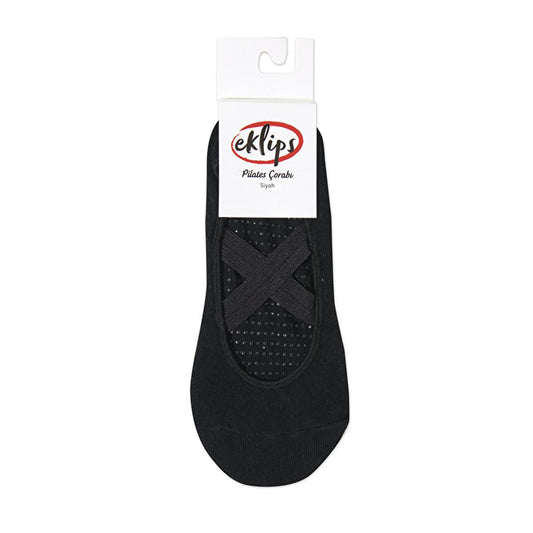 Chaussettes de Pilates noires Eklips pour les passionnés de fitness - Chaussettes de sport antidérapantes et confortables pour hommes et femmes