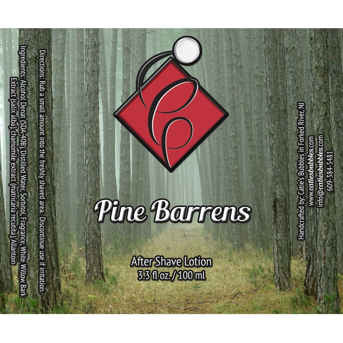 Catie's Bubbles Pine Barrens Shaving Collection Shaving Set Pasteur Pharmacy Aftershave 3.3oz