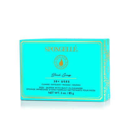 Set de exfoliante para pies y loción corporal de pasto de playa y rosa búlgara