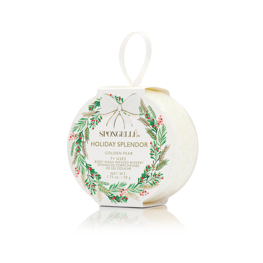 Éclat des Fêtes - Poire Dorée | Couronne de Noël