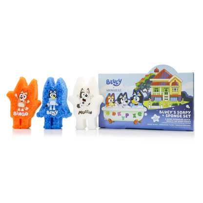 Set de regalo de esponja con gel de baño Bluey