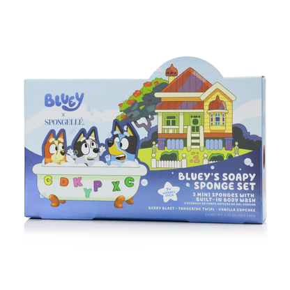 Set de regalo de esponja con gel de baño Bluey
