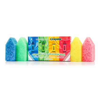 Coffret cadeau éponge imprégnée de gel douche Crayola