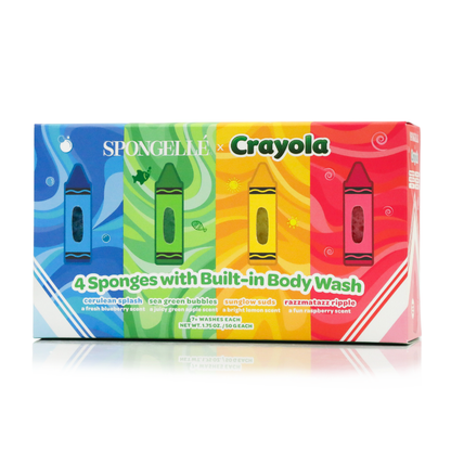 Coffret cadeau éponge imprégnée de gel douche Crayola