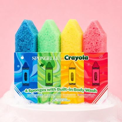Coffret cadeau éponge imprégnée de gel douche Crayola