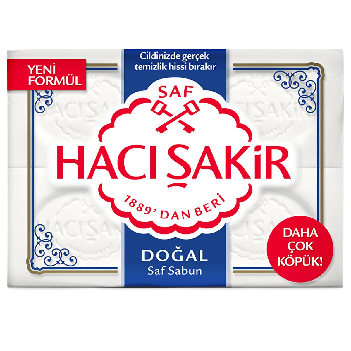 Jabón Natural White de Hacı Şakir - Limpieza familiar auténtica | 4 x 150 g