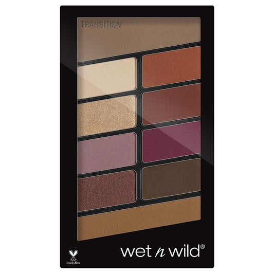Paleta de sombras de ojos wet n wild Color Icon Rose in the Air - 10 tonos mate y brillantes de alta pigmentación para looks de maquillaje versátiles y de larga duración