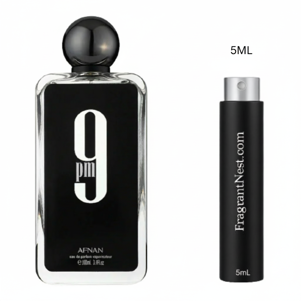 Afnan 9PM Eau De Parfum Travel Spray | Sample Fragrant Nest 5mL Travel Size (75 Sprays)