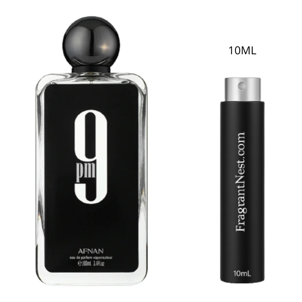 Afnan 9PM Eau De Parfum Travel Spray | Sample Fragrant Nest 10mL Glass Spray (150 Sprays)