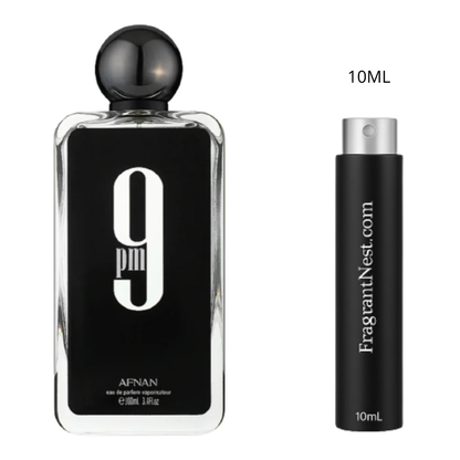 Afnan 9PM Eau De Parfum Travel Spray | Sample Fragrant Nest 10mL Glass Spray (150 Sprays)