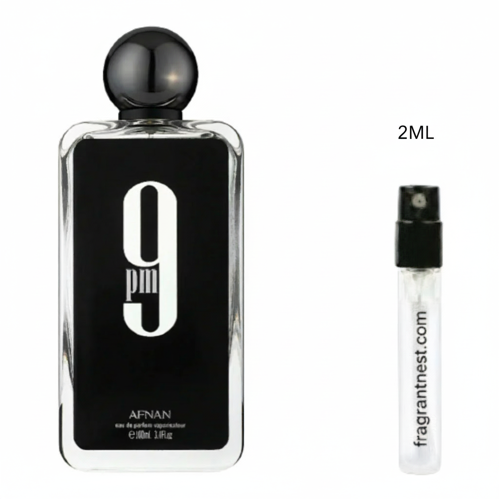 Afnan 9PM Eau De Parfum Travel Spray | Sample Fragrant Nest 2mL Sample (30 Sprays)