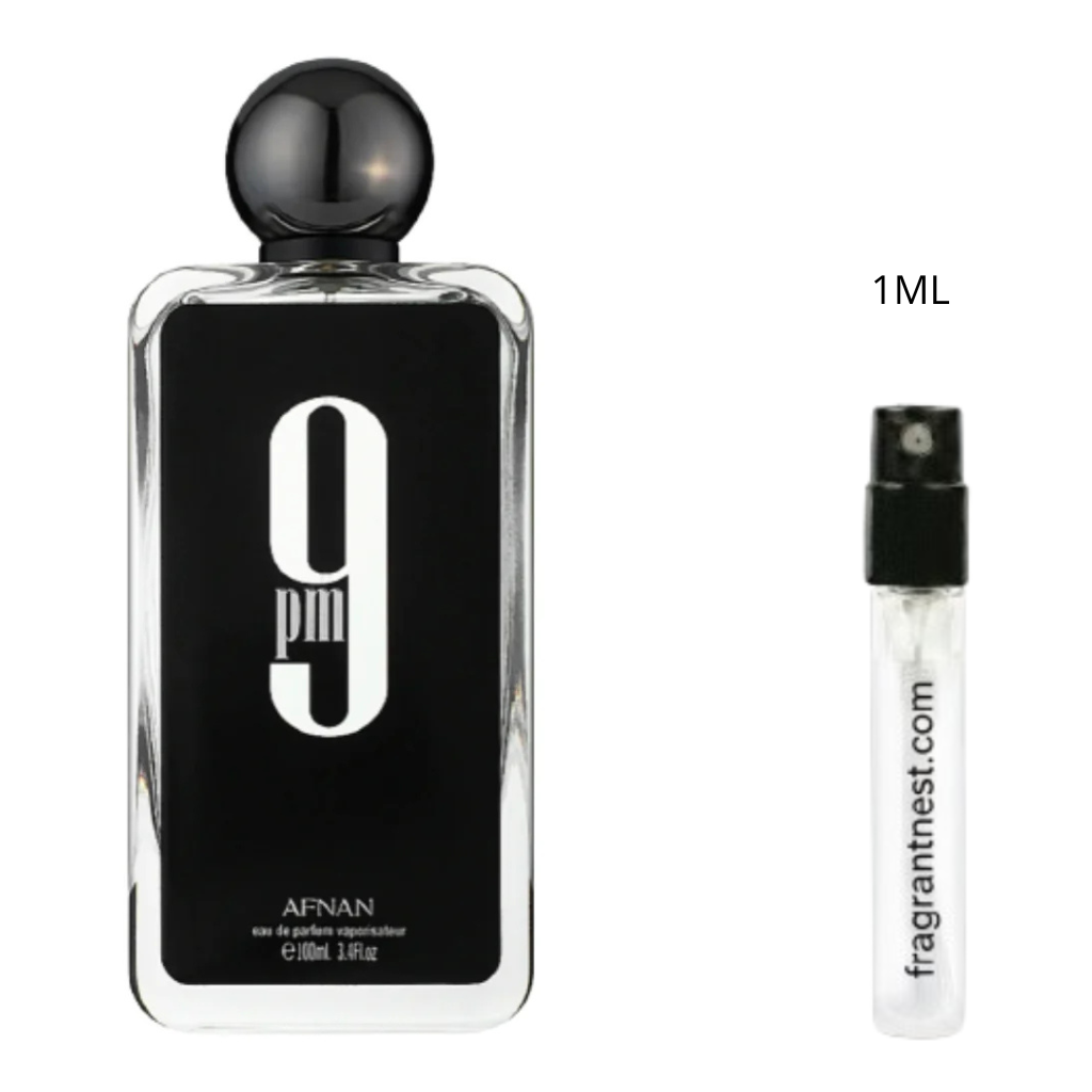 Afnan 9PM Eau De Parfum Travel Spray | Sample Fragrant Nest 1mL Sample (15 Sprays)