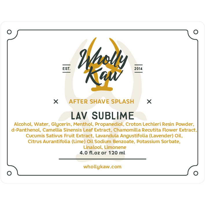 Wholly Kaw Lav Sublime Shaving Collection Shaving Set Pasteur Pharmacy Aftershave Splash 4oz