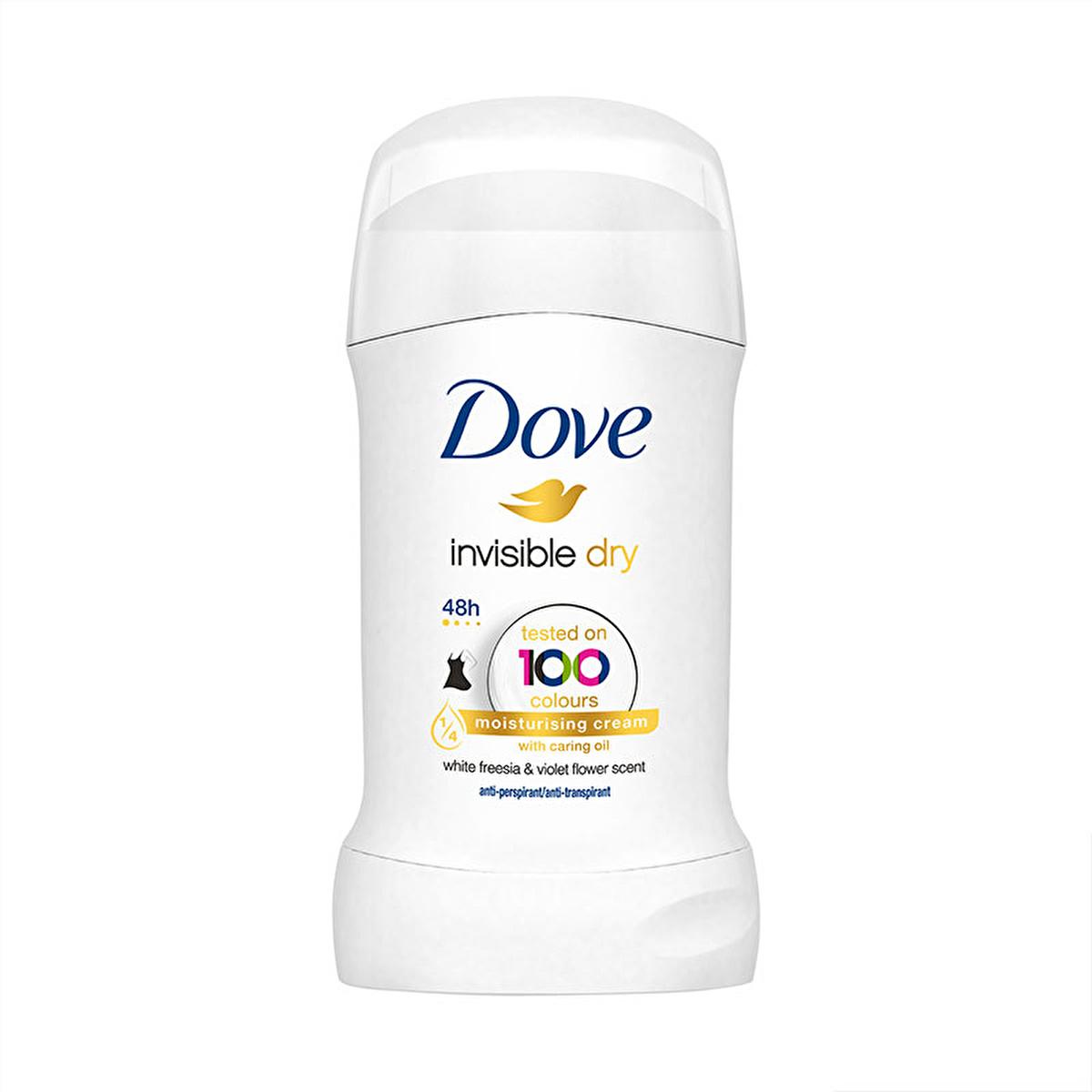 Dove Invisible Dry Antiperspirant Deodorant Stick for Women - 48 Hour Protection, Stain-Free, Moisturizing - antiperspirant deodorant stick for women