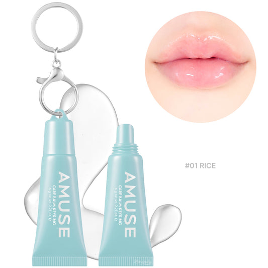 Amuse Care Tint Balm Porte-clés Gloss à lèvres nourrissant 01 Rice 6g