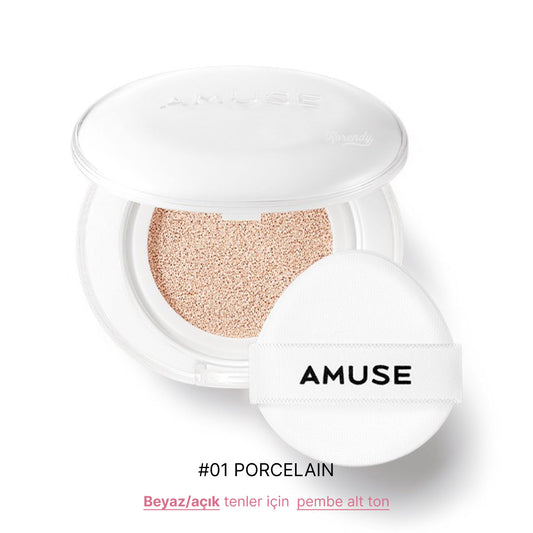 Amuse Ceramic Skin Perfector SPF 40 Cushion 01 Porcelain 15g
