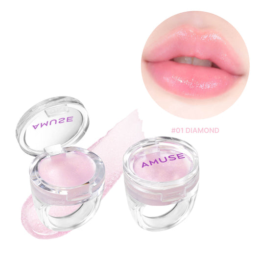 Baume à lèvres hydratant aux peptides Amuse Ring Balm 01 Diamond