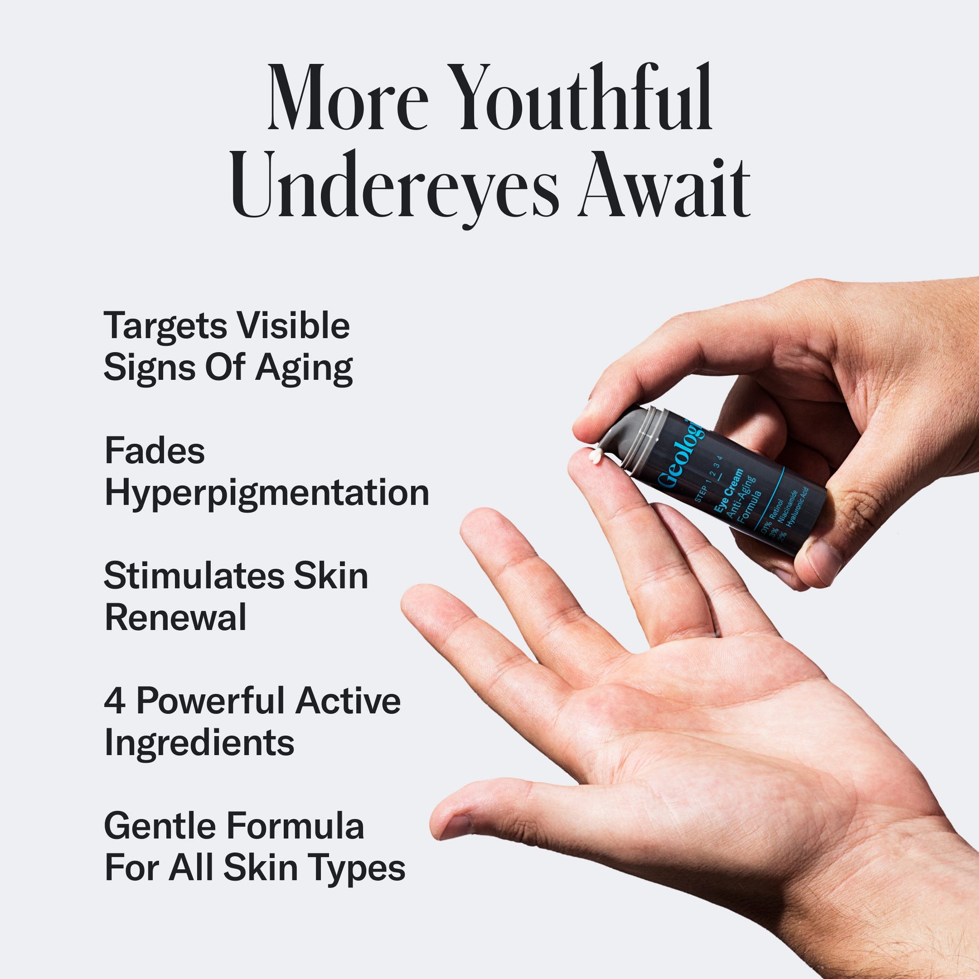 Geologie Eye Cream - Anti-Aging Formula Full Size Bottle Geologie