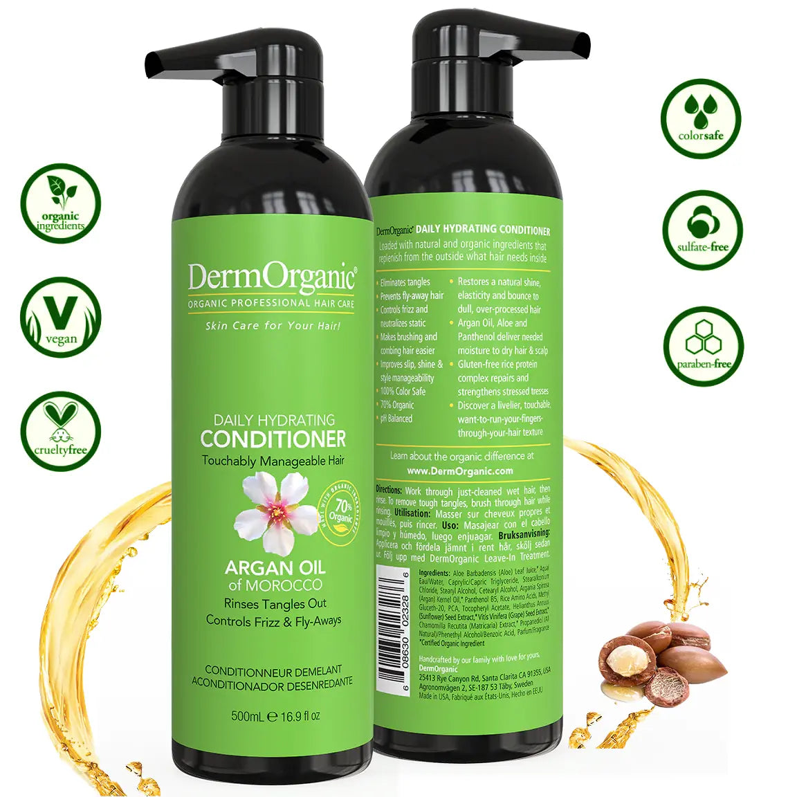 Dermorganic Daily Hydrating Conditioner 16.9 Oz Hydrating Conditioner Pasteur Pharmacy
