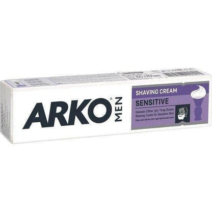 Crema de afeitar Arko Men Sensitive 3oz - Fórmula calmante | Cuidado para hombres