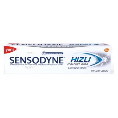 Dentifrice Sensodyne Rapid Relief Blanchissant - Soulagement rapide de la sensibilité et prévention des taches pour dents sensibles