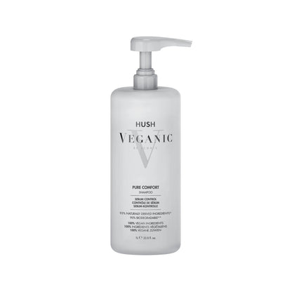 Shampooing équilibrant Hush Veganic Pure Comfort pour cheveux gras 1000 ml