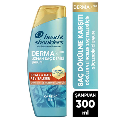 Champú anticaspa y anticaída Head & Shoulders DermaXPro: revitaliza el cuero cabelludo con cafeína y ceramida para un cabello más grueso y saludable