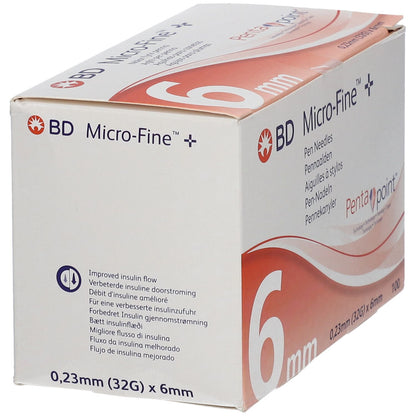 BD Micro-Fine Plus 6mm - 100 unidades