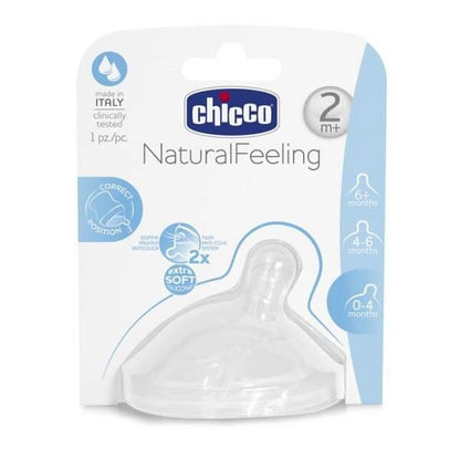 Tetina para biberón Chicco NaturalFeeling para bebés de 2 meses: flexible, facilita la transición de la lactancia materna