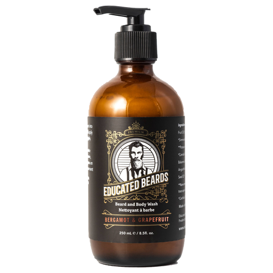 Educated Beards Bergamot & Grapefruit Beard & Body Wash 250ml Beard & Body Wash Pasteur Pharmacy