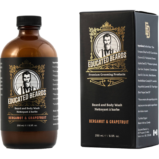 Educated Beards Bergamot & Grapefruit Beard & Body Wash 250ml Beard & Body Wash Pasteur Pharmacy