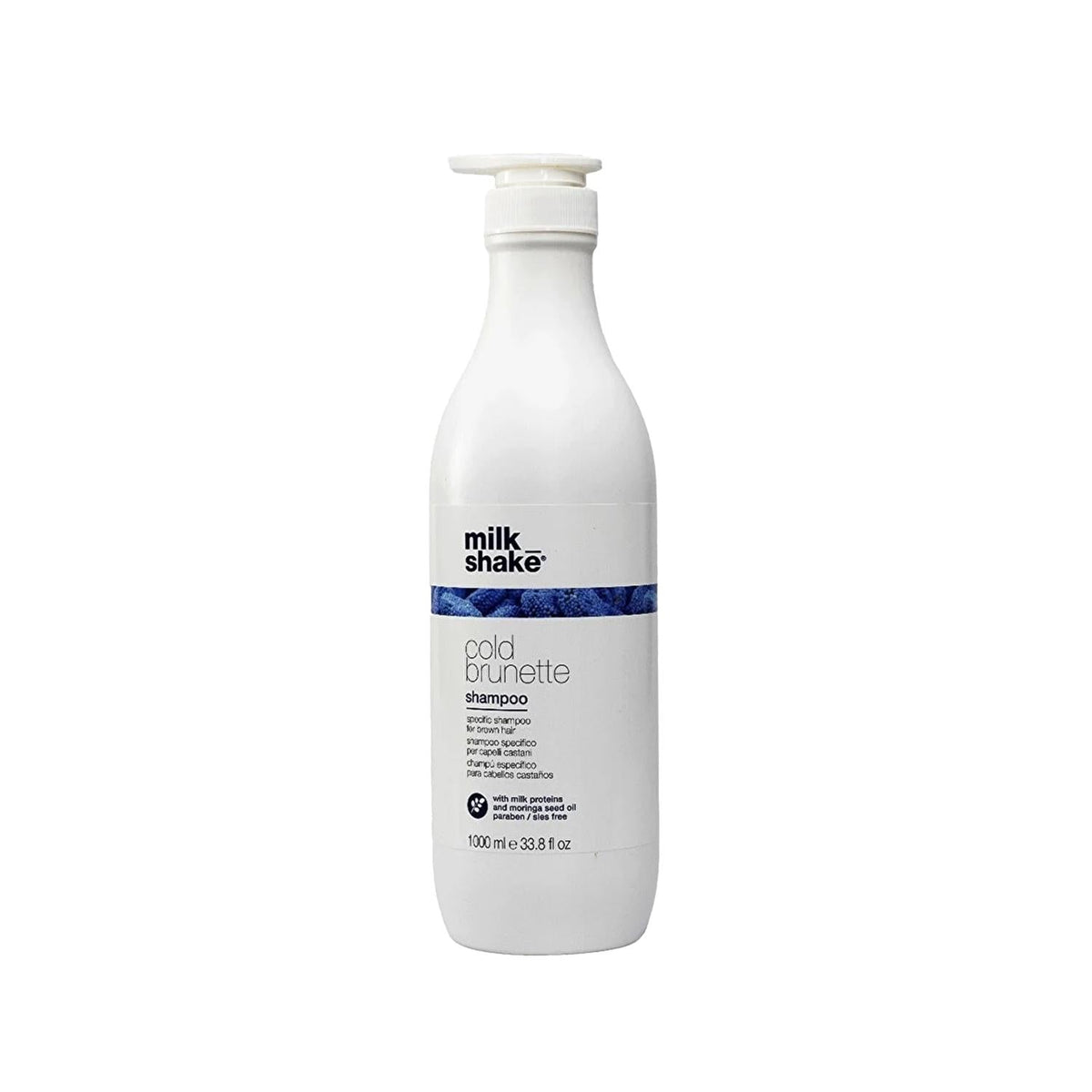 milk_shake Cold Brunette Shampoo for Brown Hair - 1000 ml, Enhances Color & Care