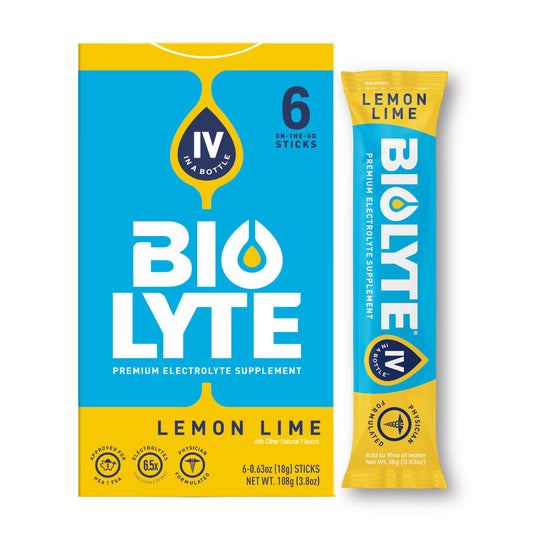 BIOLYTE On-The-Go Electrolyte Powder Sticks, Citrus Flavor (6 Count) Powdered Beverage Mixes Pasteur Pharmacy