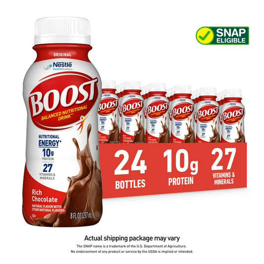 Boost High Protein Nutritional Shake, Rich Chocolate, 8 fl oz Bottle, 24 Pack Fitness & Nutrition Pasteur Pharmacy
