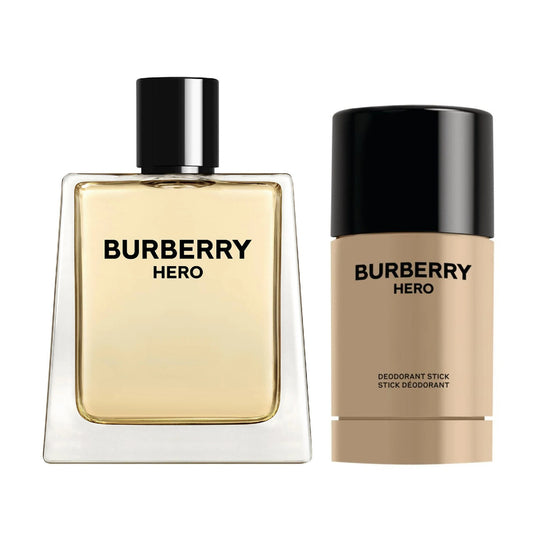 Burberry hero 2 pcs set for men: 3.3 eau de toilette spray + 2.4 deodorant stick. MEN Fragrant Nest