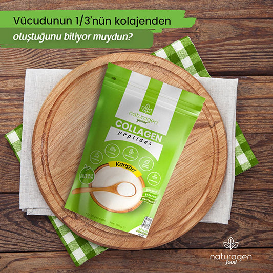Naturagen 100% Pure Collagen Supplement Powder - Gluten-Free, Sugar-Free, Enhances Nutrition - Collagen Gurme 150g