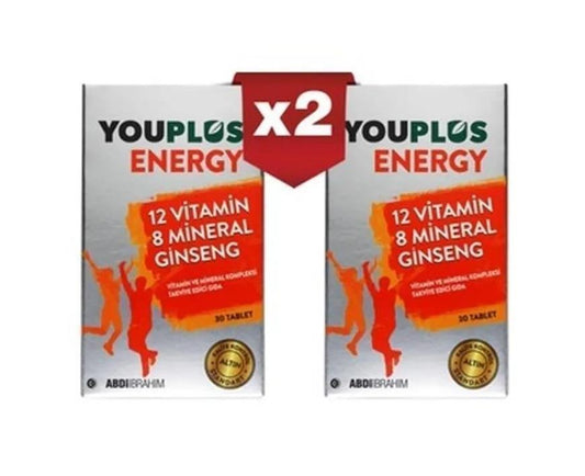 Youplus Energy: Vitamin & Mineral Complex - 60 Tablets - Daily Energy Boost, Overall Health & Wellness Support
