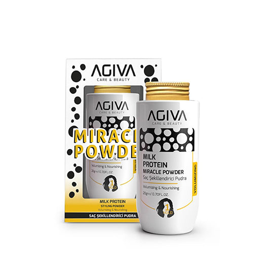 Polvo para peinar Agiva Milk Protein: polvo voluminizador para el cabello, absorbe la grasa, acabado mate para un cabello más grueso y con más volumen