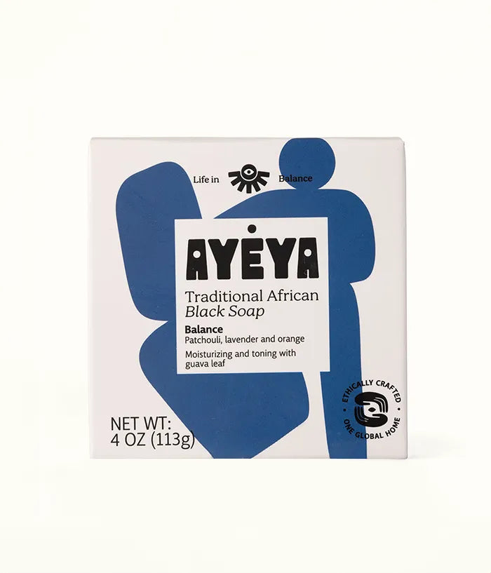 AYÉYA Traditional African Black Soap Bar<br>Balance Bar Soap AYÉYA Online Store