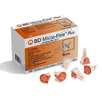 BD Micro-Fine Plus 6mm - 100 unidades