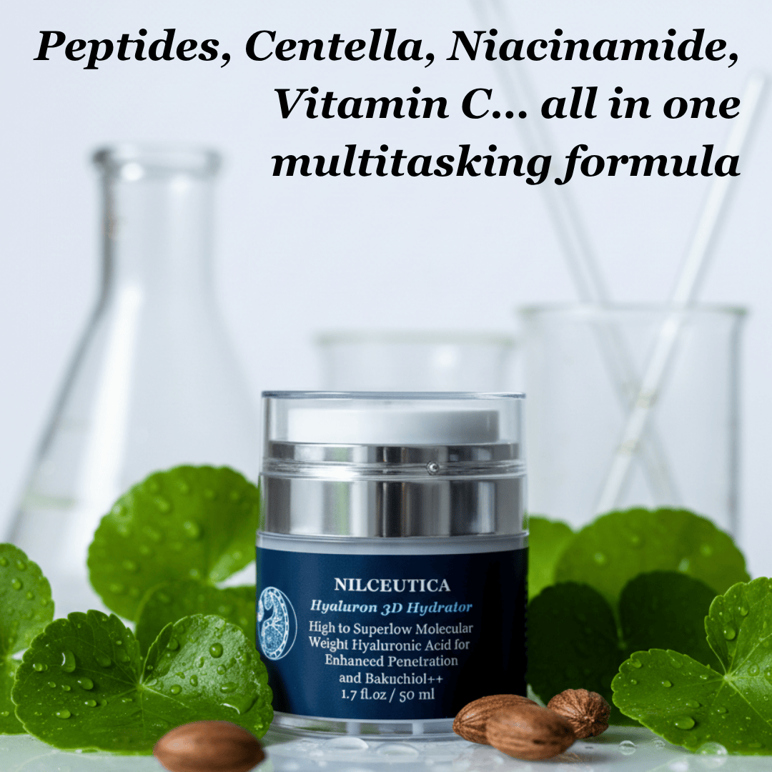NILCEUTICA Hyaluron 3D Hydrator Multi Lamellar Emulsion The Advanced Response Face and Neck Cream-Serum Anti-aging Best Anti-aging Moisturizer for Dry skin NILCEUTICA