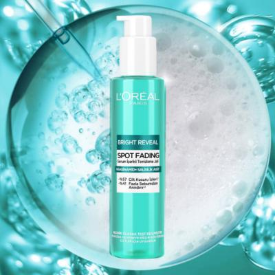 L'Oréal Paris Bright Reveal: Gel limpiador facial con niacinamida y ácido salicílico - Control de imperfecciones, iluminador, para piel sensible y con tendencia al acné
