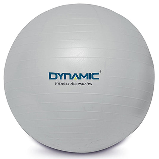 Ballon de gymnastique Dynamic 65 cm gris, ballon d'exercice Pilates avec système anti-éclatement