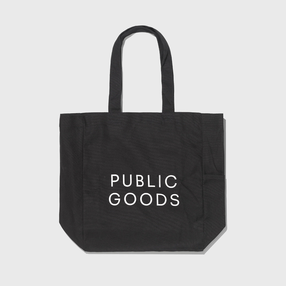 Black Reusable Cotton Tote Bag Public Goods